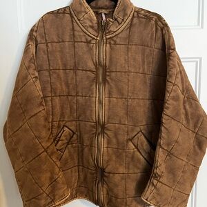 Free People Dolman Quilted Knit Jacket | Large